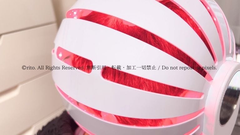 LEDヘルメット着用